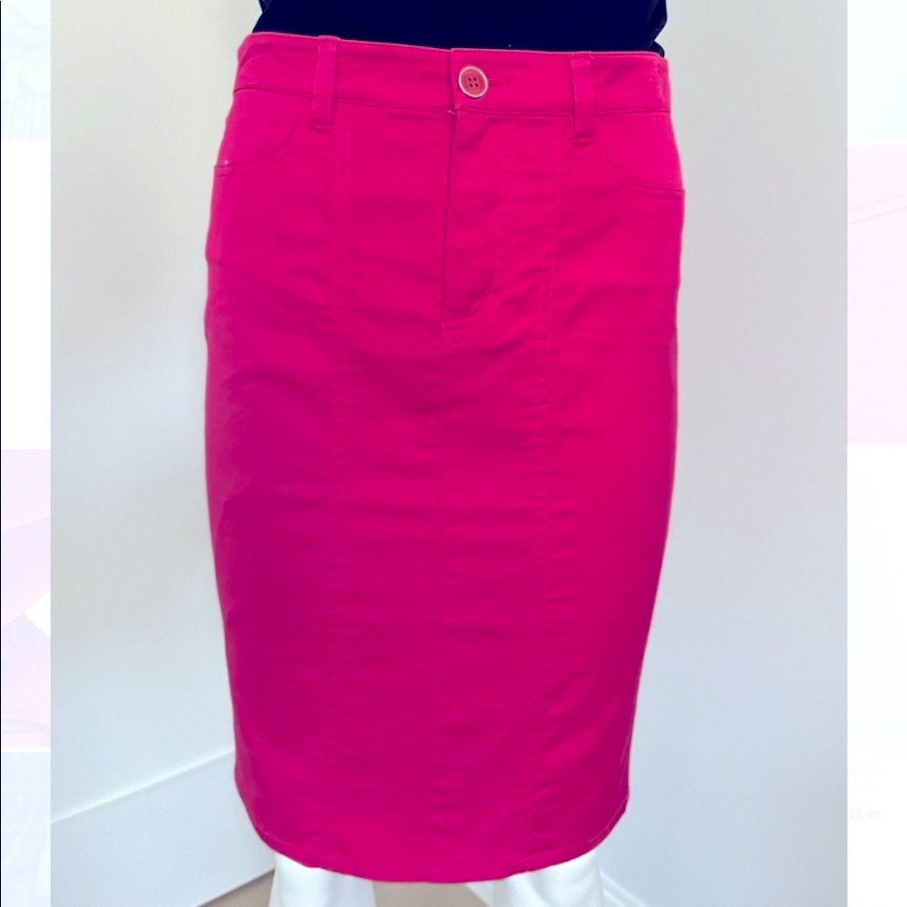 2 for $20 Satin Fuchsia fitted skirt
